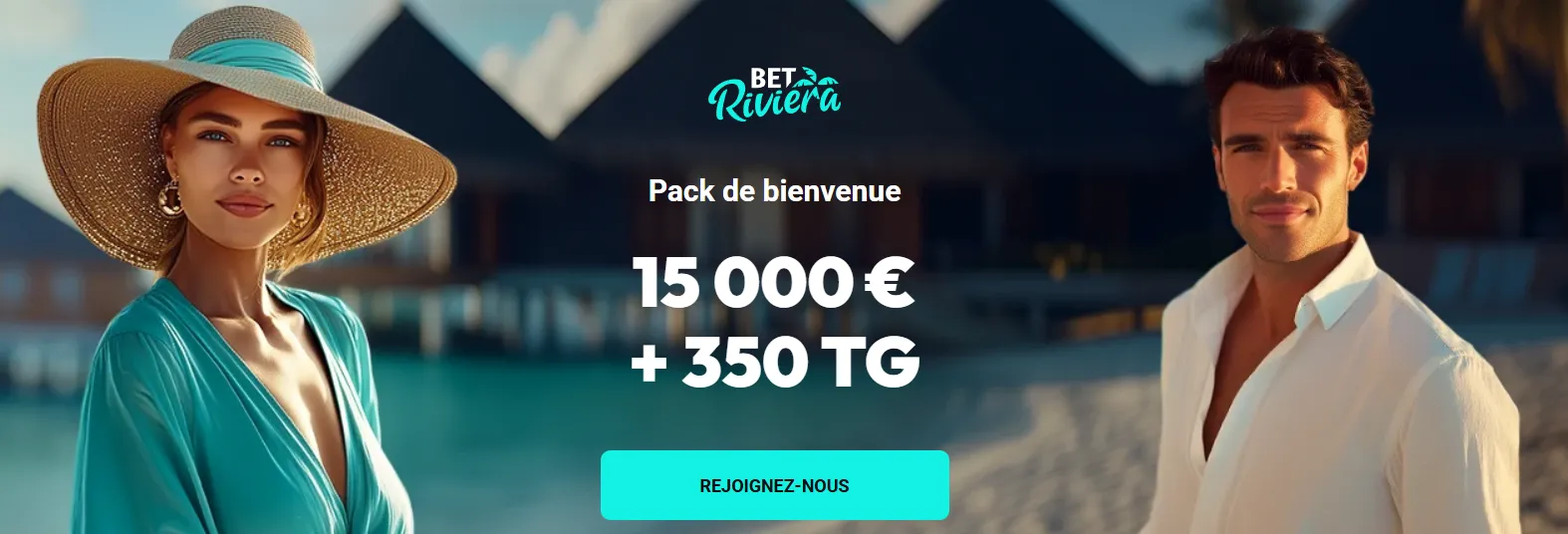 Bannière Bet Riviera Casino – bonus de bienvenue et machines à sous en ligne