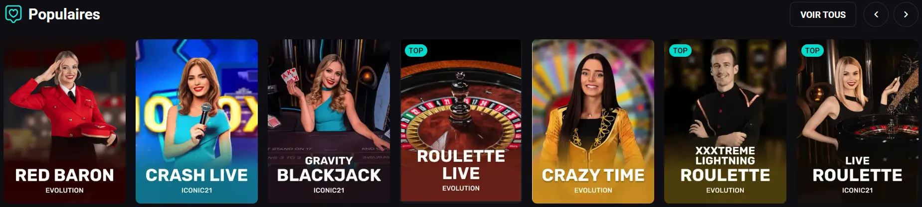 Live Casino Bet Riviera – croupiers en direct 24/7 blackjack et roulette